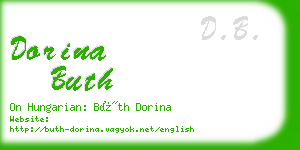 dorina buth business card